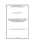 Kỹ thuật mạng nơron và giải thuật di truyền trong khai phá dữ liệu và thử nghiệm ứng dụng.pdf.jpg